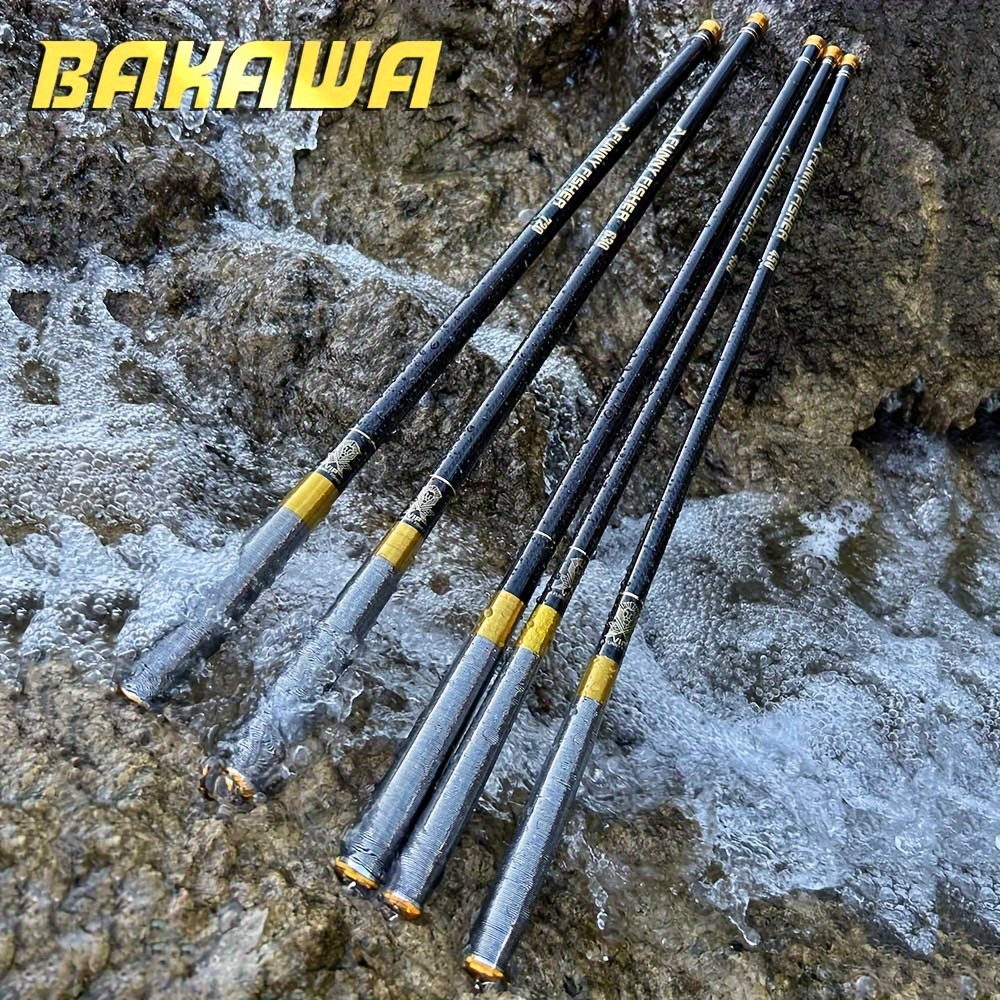 

Bakawa Universal Carbon Fiber Telescopic Fishing Rod, Medium Action, Power, Trolling Technique, Handle, For Freshwater Stream Fishing - Sizes 11.81ft, 14.76ft, 17.72ft, 20.67ft, 23.62ft