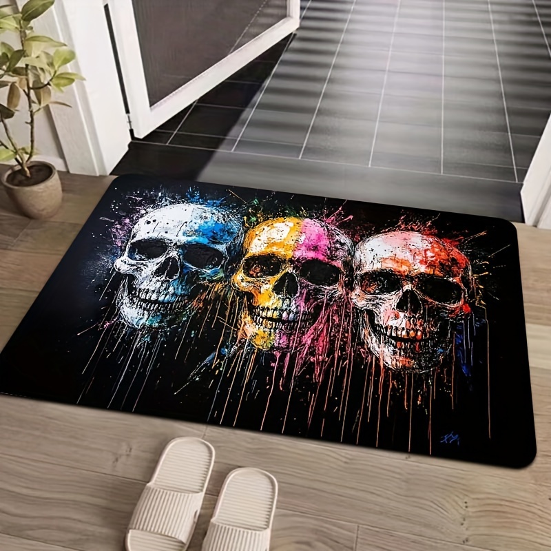 

Artistic Design Doormat - Machine Washable, Rectangle, Polyester With Pvc Backing, Non-slip Indoor Rug For Entryway, Living Room, Bedroom, Kitchen - Machine Made Decorative Floor Mat