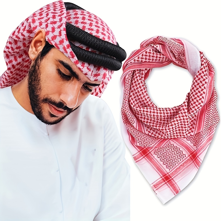 140cm X 140cm Arab Scarf, Headscarf For , Dubai Shawl, Middle Eastern Scarf, Appropriate For Genders