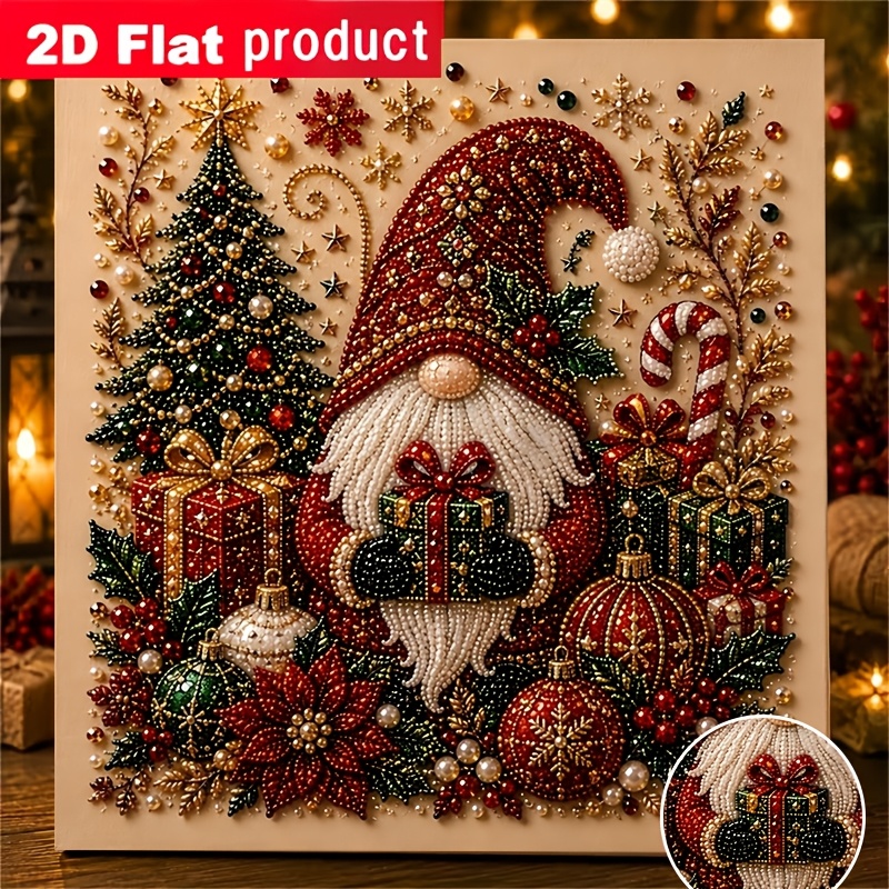 TEMU Nuovo Kit Pittura Diamante Colorata, che , Circondato da Alberi di Natale e Ornamenti, ai Principianti, per Decorazione Murale o Ufficio, Regalo