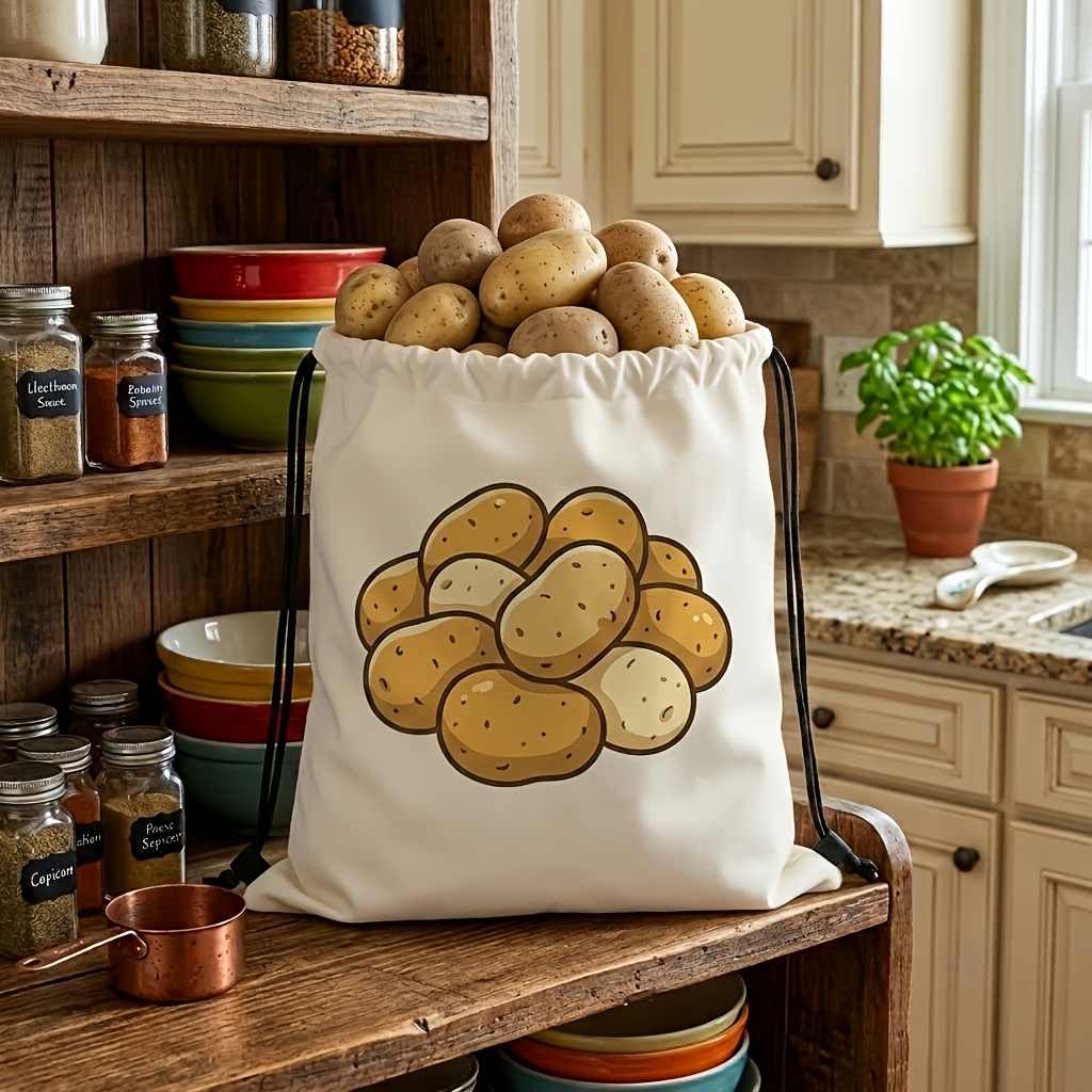 TEMU Sac à dos à cordon de serrage 1 pièce, grande , avec imprimé - Pochette de rangement pliable à coque souple avec motif , convient pour voyage,