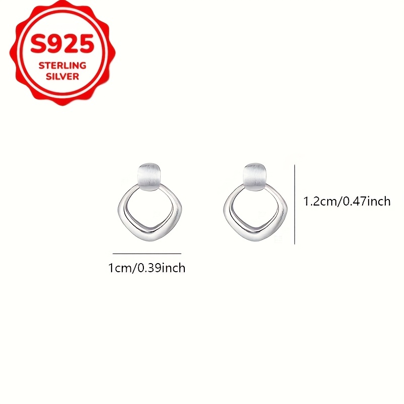 Image of 925 Silver Earrings - Non-allergenic, Fashionable, Hollow, High-end Polished - Perfect As An Exquisite Gift For Women, Couples, , Christmas, Valentine's Day And Mother's Day