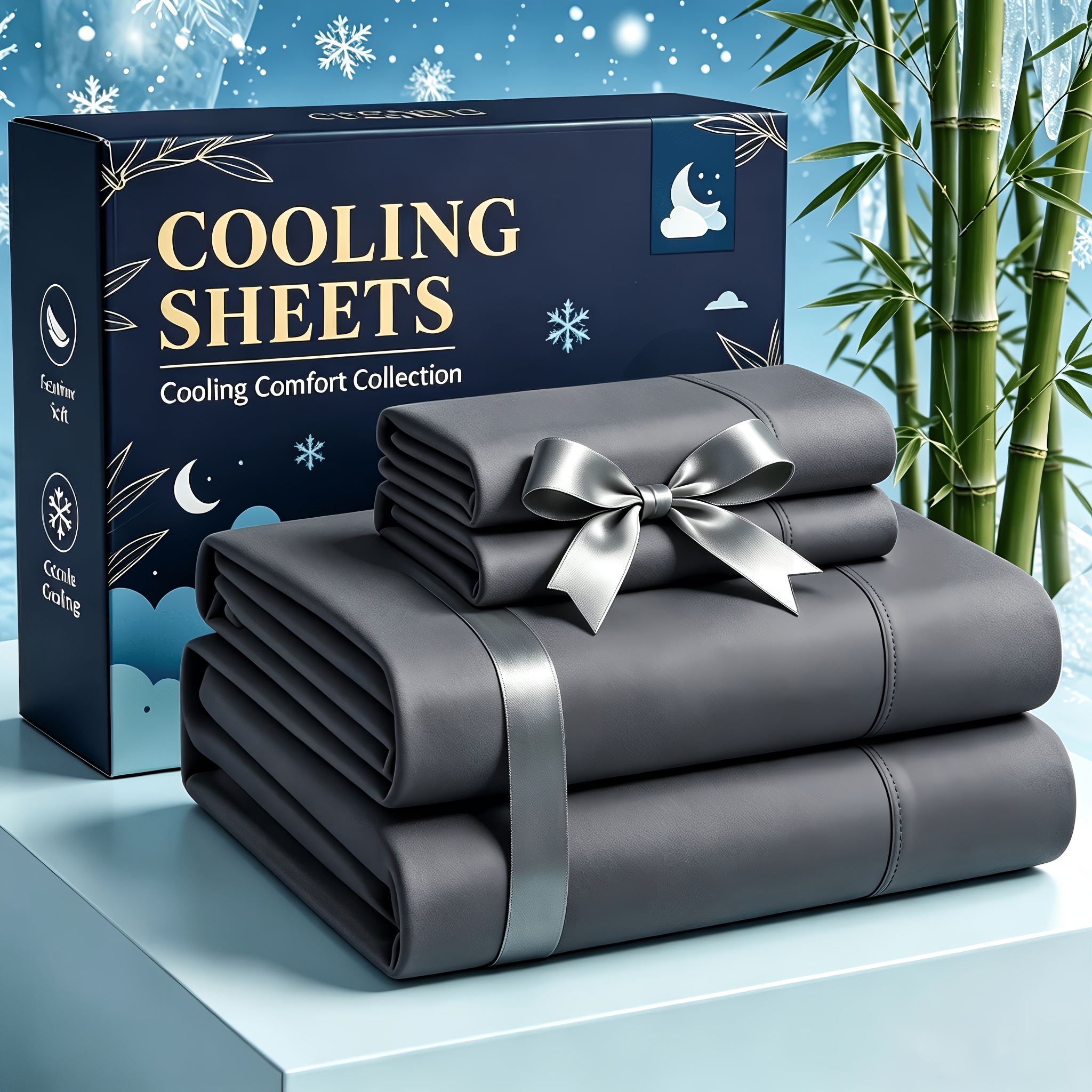 TEMU 4pcs Bedding Sheet Set - Extra Deep Pocket Breathable And Cooling - Suitable For Hot Sleepers And Sweats, Children Pillowcases, Flat Sheet And