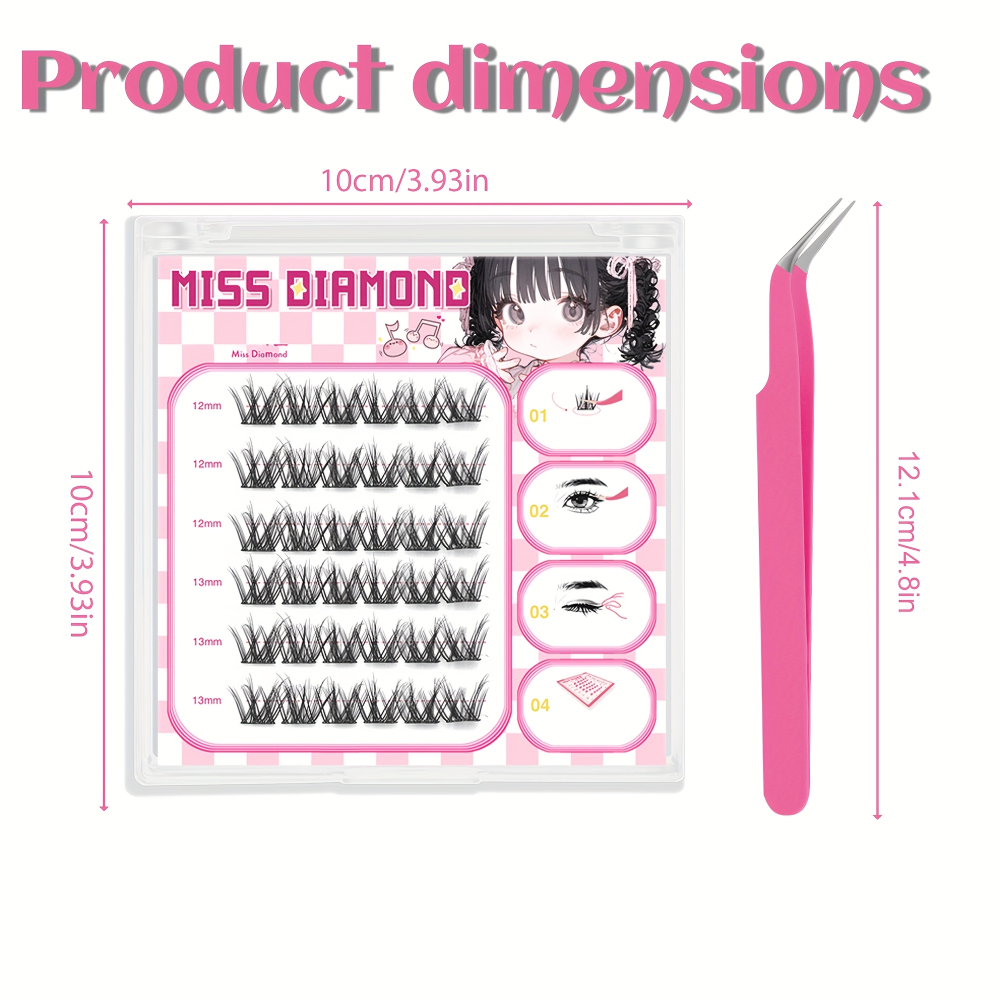 Image of False Eyelashes That Don't Need To Be To Stick Are With A Self-adhesive Strip That Tweezers And Has Just The Right Amount Of Stickiness For A Firm