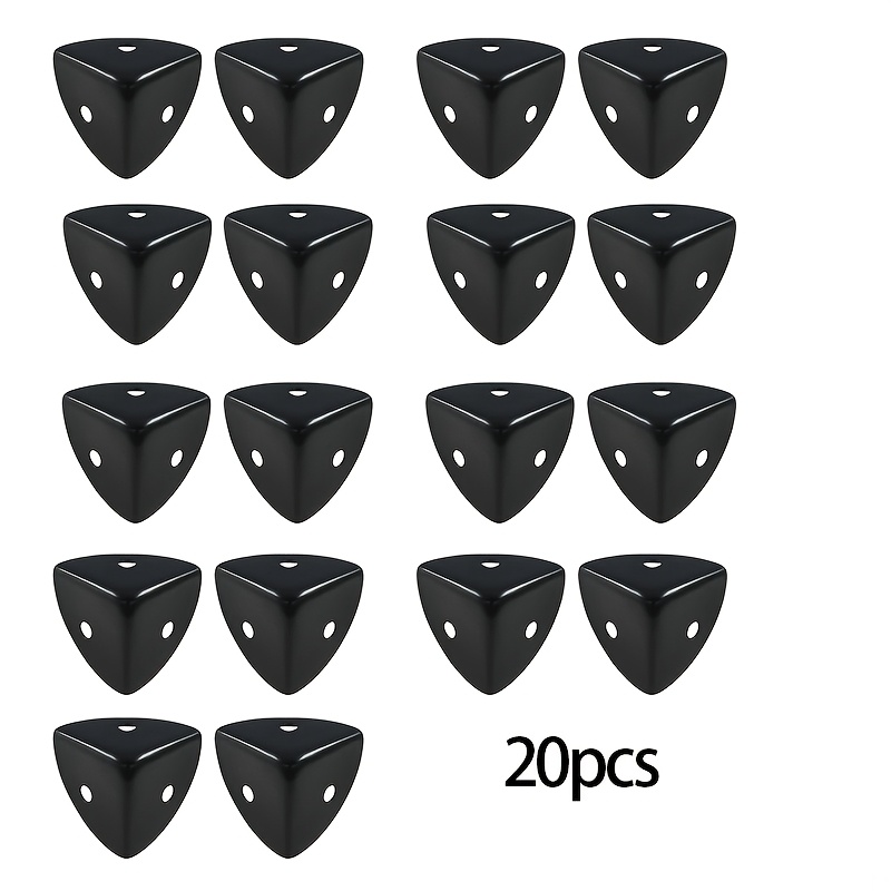 TEMU 20pcs Metal Corner Guard Set For Furniture , Including Brackets And Screws, For Installation On Boxes, Tables, And Cabinets