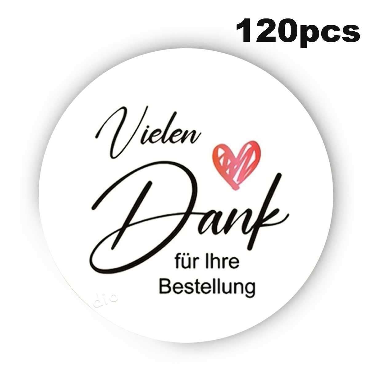 120pcs "thank You For Your Order" Stickers, German Stickers, Convey Friendliness And Gratitude, Suitable For Gift Wrapping, Gift Bags, Gift Boxes, Invitations, Etc., 1.57 Inch