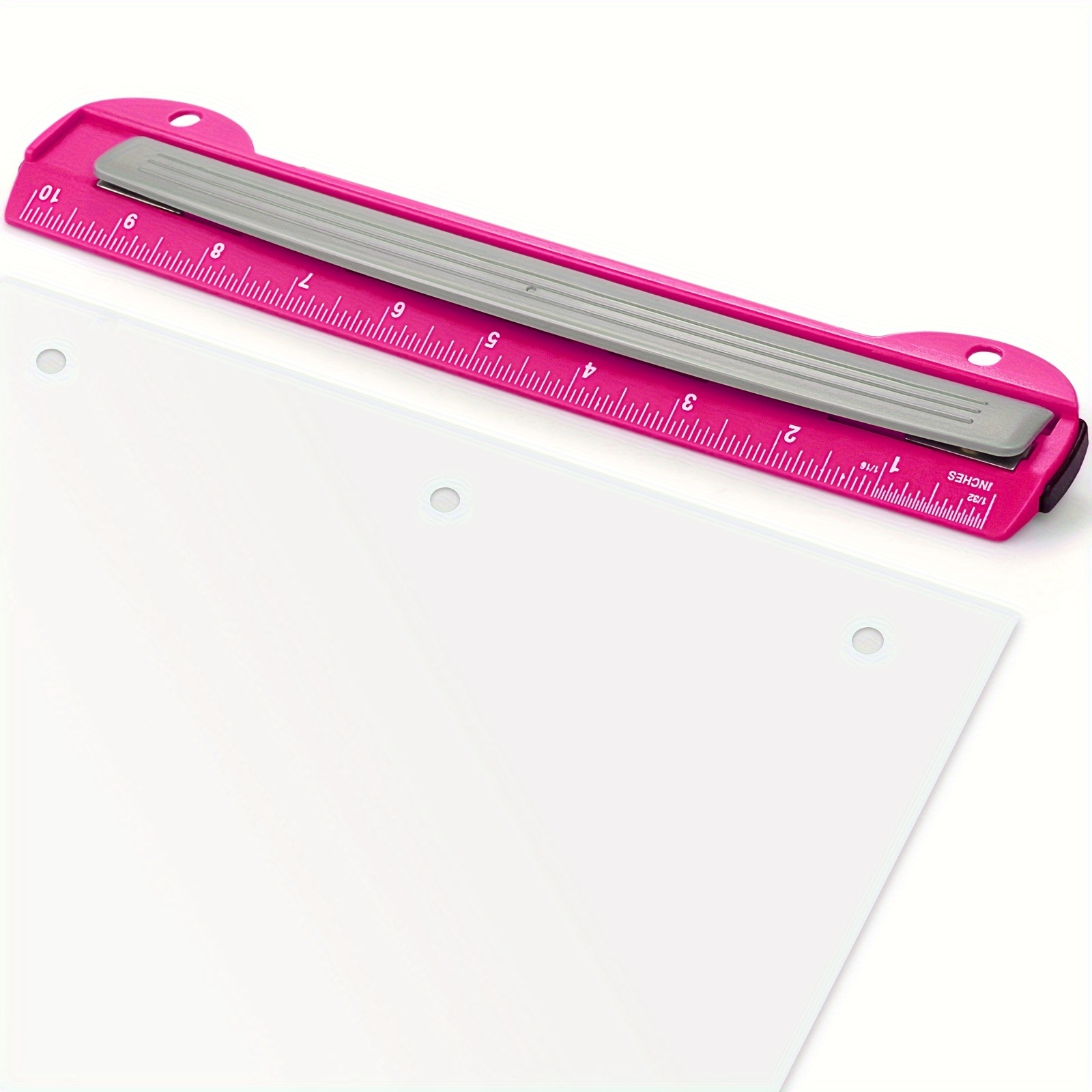 

Eagle 3 Hole Punch For Ring Binders, Durable Abs Plastic, Portable With Integrated Ruler, 5-sheet Capacity, Ideal For Office & School Supplies, Includes Storage Chip Tray