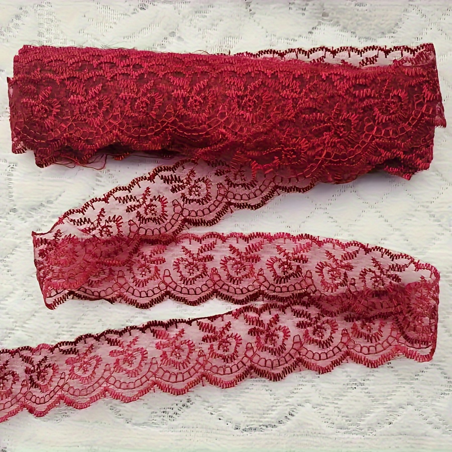 TEMU 10 Iarde per Rotolo di Pizzo Ricamato, Confezione Regalo Bouquet Fai-da-te, Fiocchi per Copricapo, Accessori per Abbigliamento, Abbigliamento,