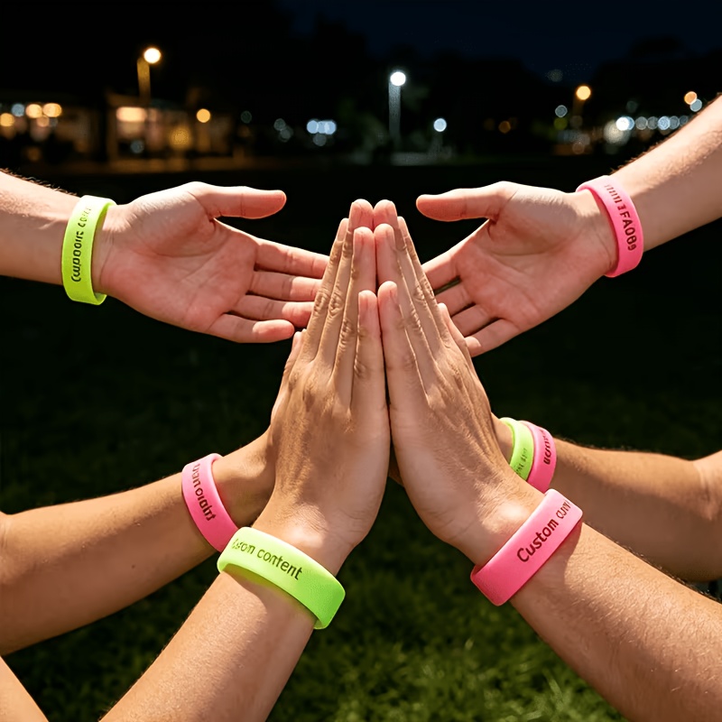 64pcs Custom Luminous Bracelets, Multifunctional for Various Occasions