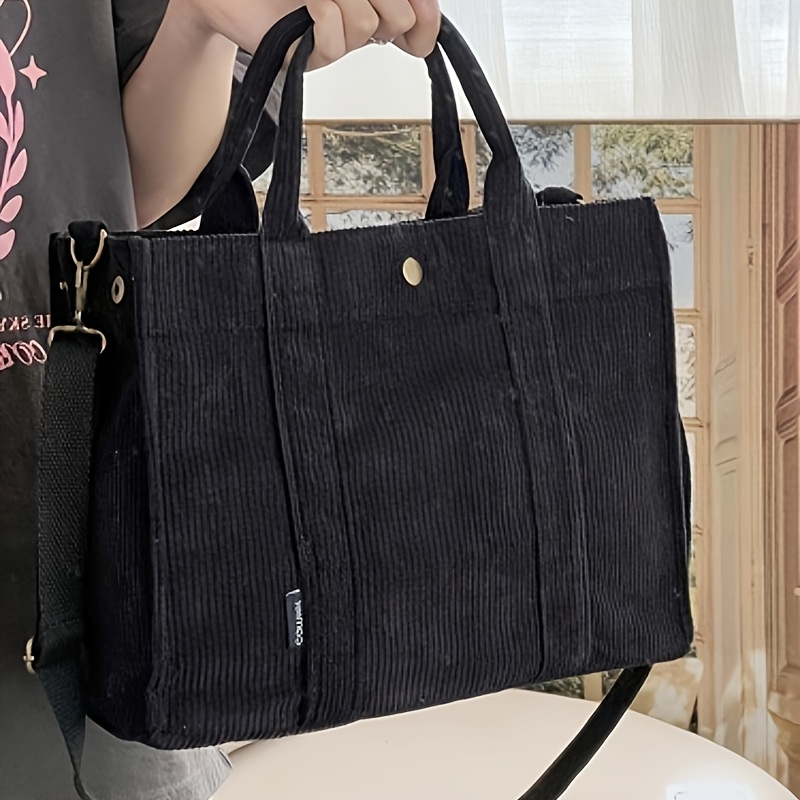 Thick And Fashionable Women's Shoulder Bag, Portable Commuting Tote Bag, Soft And Durable Corduroy Material, Fashionable And Versatile, Not Picky
