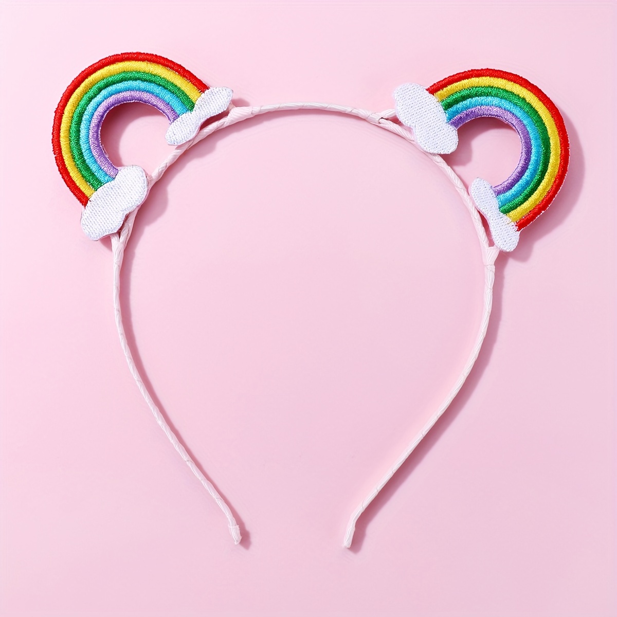 Regenbogen-Haarschleifen 2er Set - Elastisches Haarband, Pride-Stirnband, Für Mädchen & Frauen
