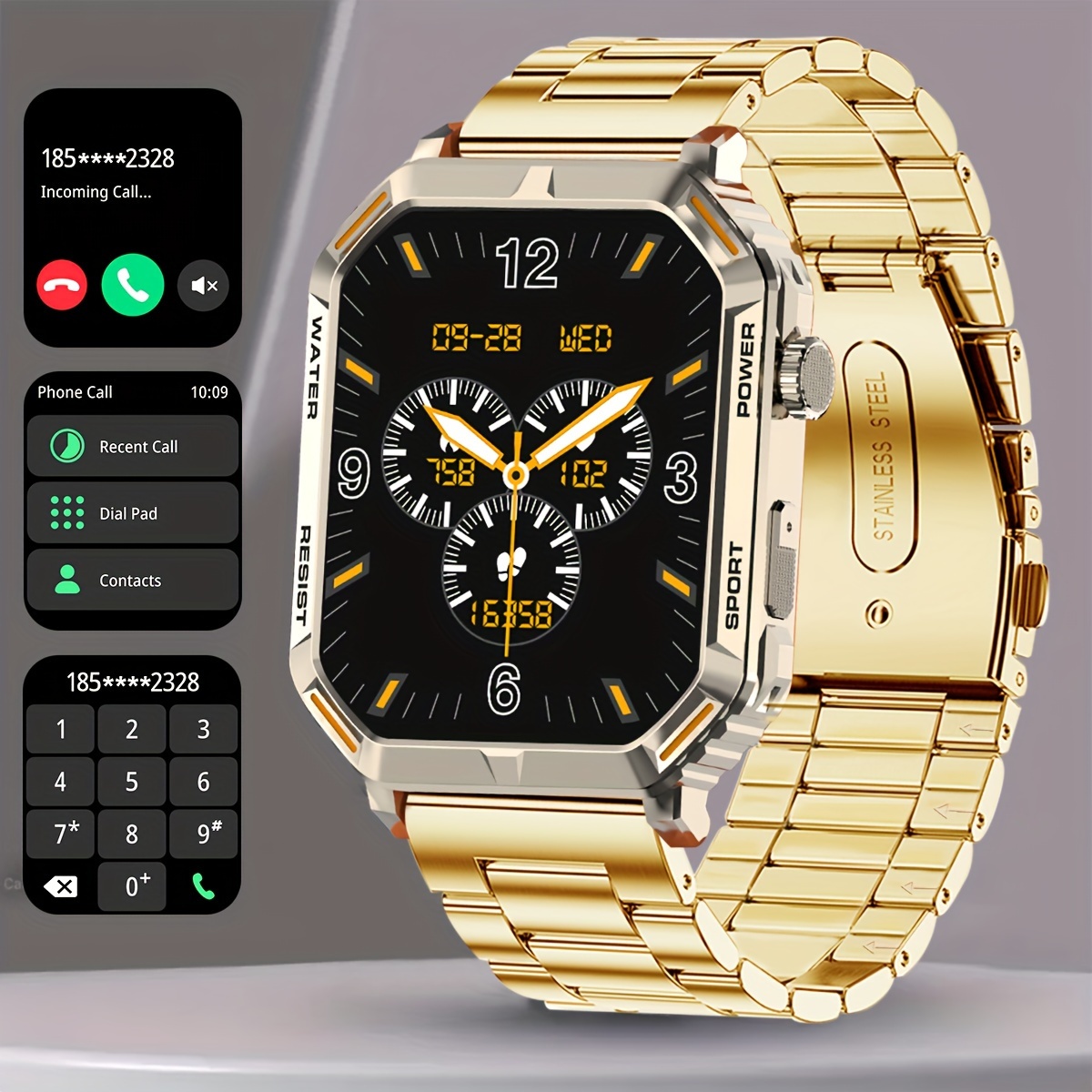 

1.96inch Smartwatch Men Women Sports Wireless Call (making, Answering/rejecting Calls) Full Touch Screen Smart Clock For Android And Phones