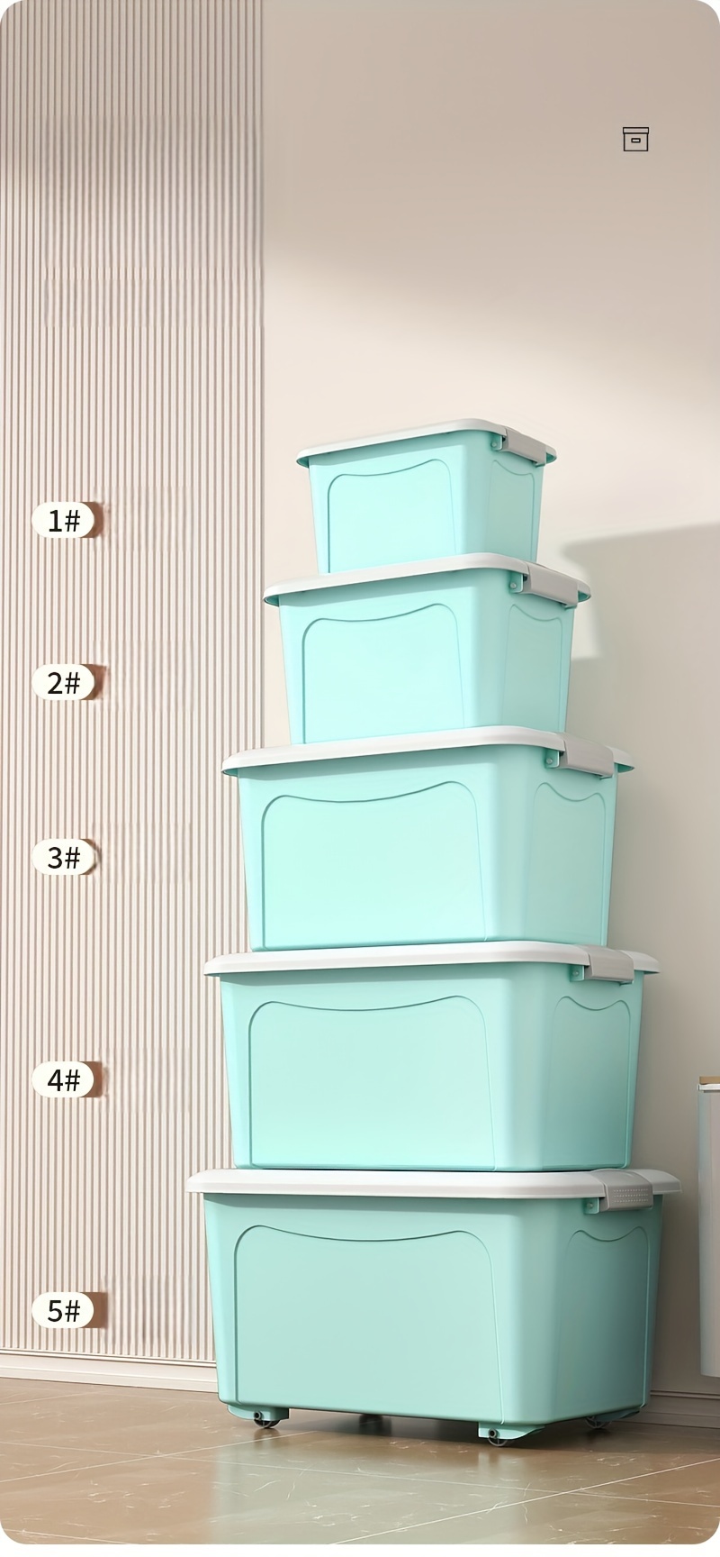 3pcs/set Storage Box With Lid, Plastic Tool Sundries Storage Basket,  Stackable Storage Containers For Books, Household Storage Organizer For  Closet, W