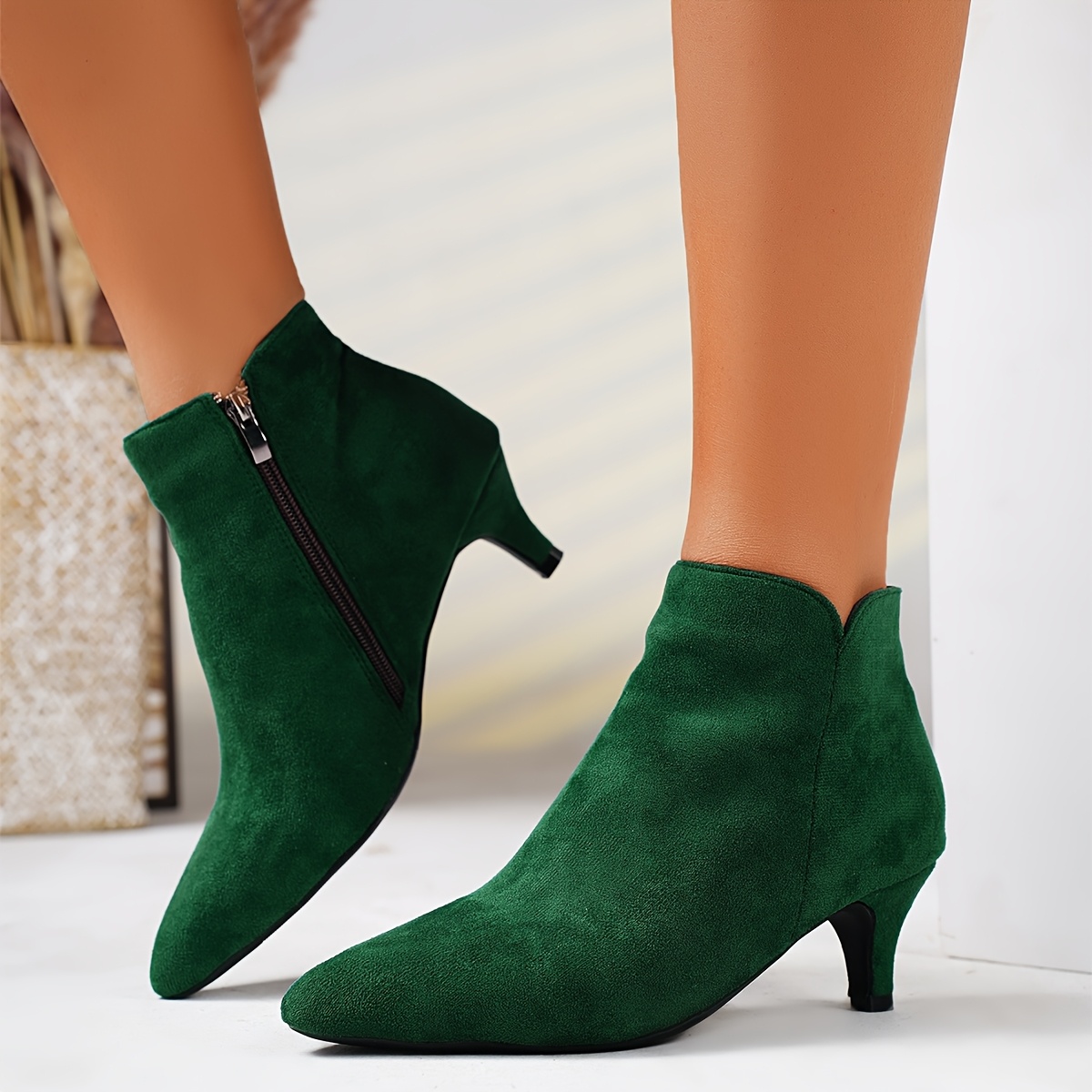 

's / Ankle Booties, Pointed Toe Mid , Comfortable & , Tpr , All- , For & , Production Area