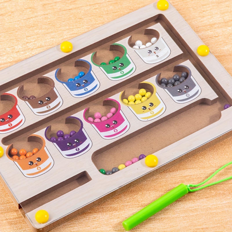 Image of Children' Color Beads Puzzle - Color-coded Bead Sorting Suitable For , Early Learning Educational Activity With Maze Game, Birthday Gift For, Color Recognition & Motor Skills Development