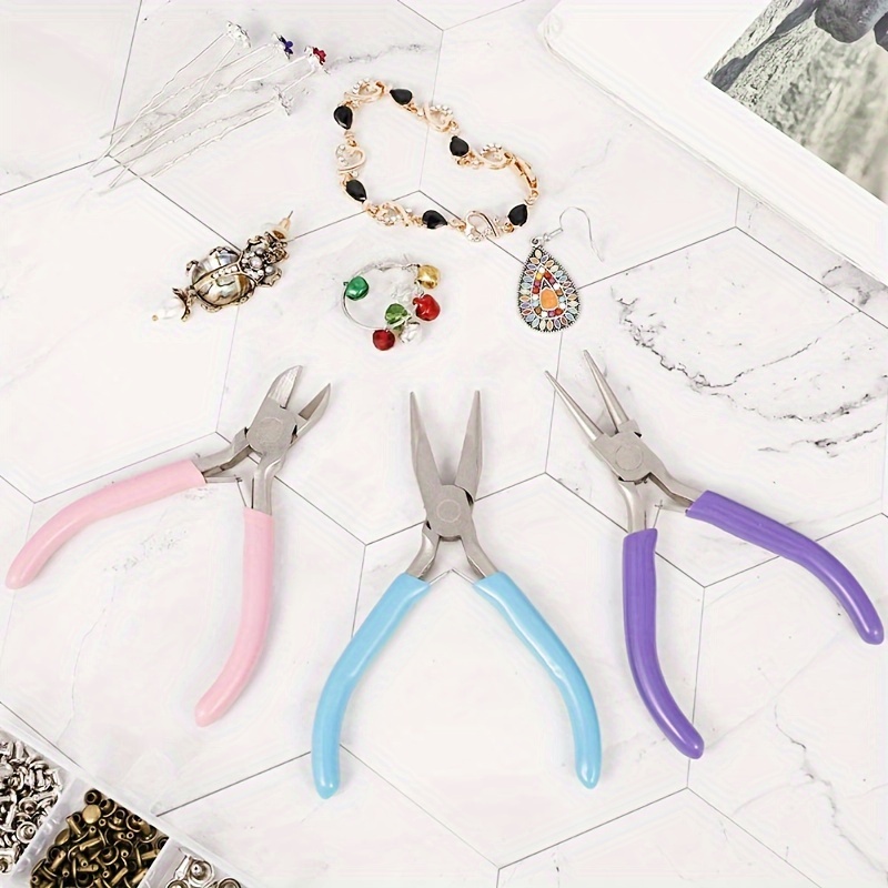 

Jewelry Pliers Set - Stainless Steel Diy Jewelry Making Tools With Pointed, Round Nose, And Wire Wrapping Pliers For Beading, Crafting, And Repair