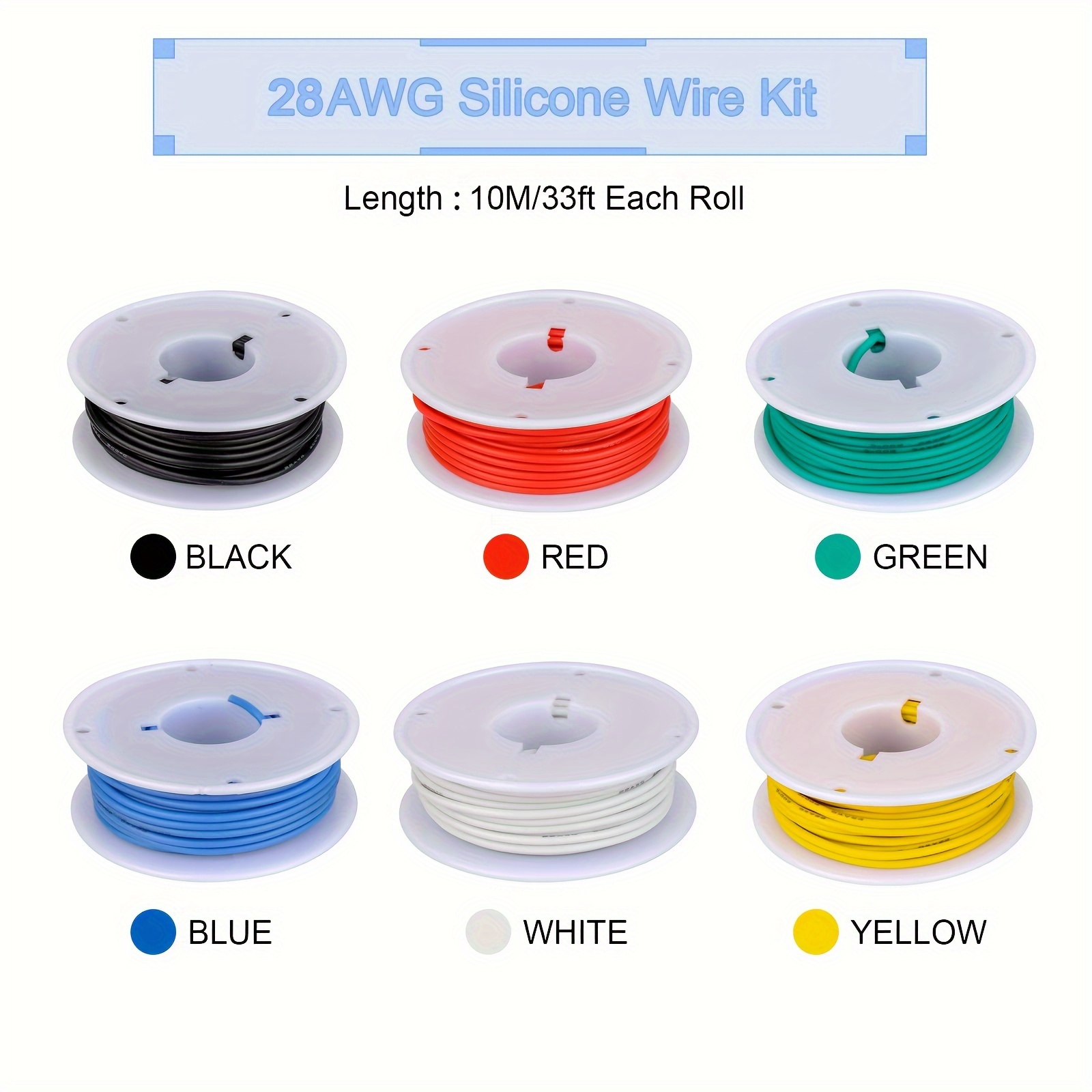 16/18//24/26/28 Awg Wire, 6-, Flexible Wire Kit, 36v Low-voltage Copper Wire For Diy/automotive/home/electric Models/battery Wiring
