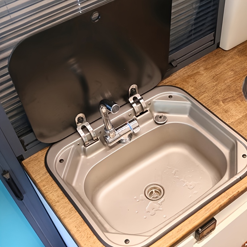 item picture 1pc of rv conversion accessory kitchen faucet a foldable faucet for rvs 180 foldable and 360 rotating hot and cold water faucet suitable for rvs and yachts