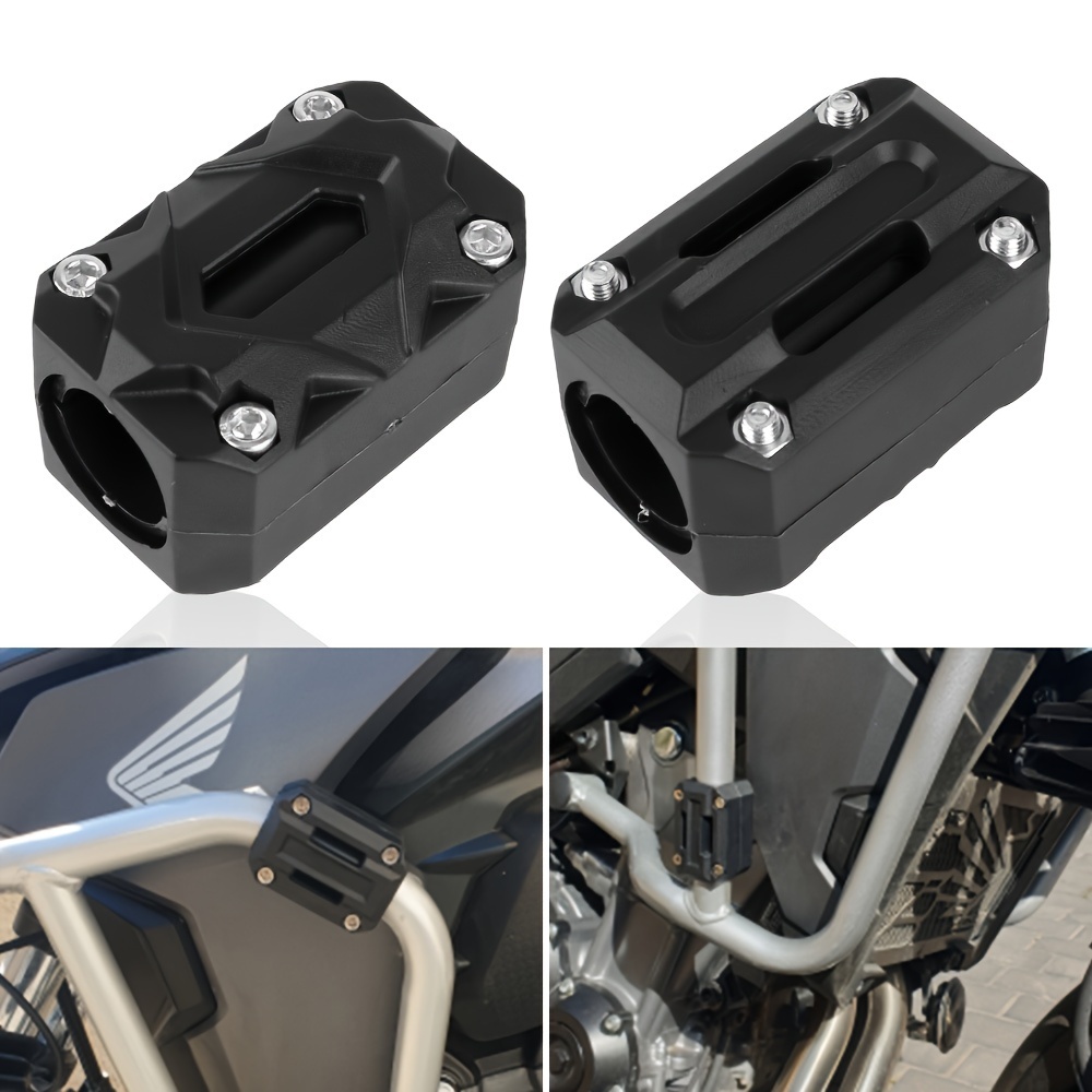 TEMU 2pcs Protective Block For  22/25/28mm Crash Bar Bumper Protector, Durable Plastic Frame Slider Kit