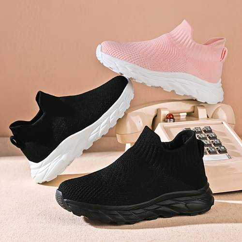 new casual breathable woven sports shoes lightweight and slip resistant low top slip on sneakers suitable for indoor and outdoor use