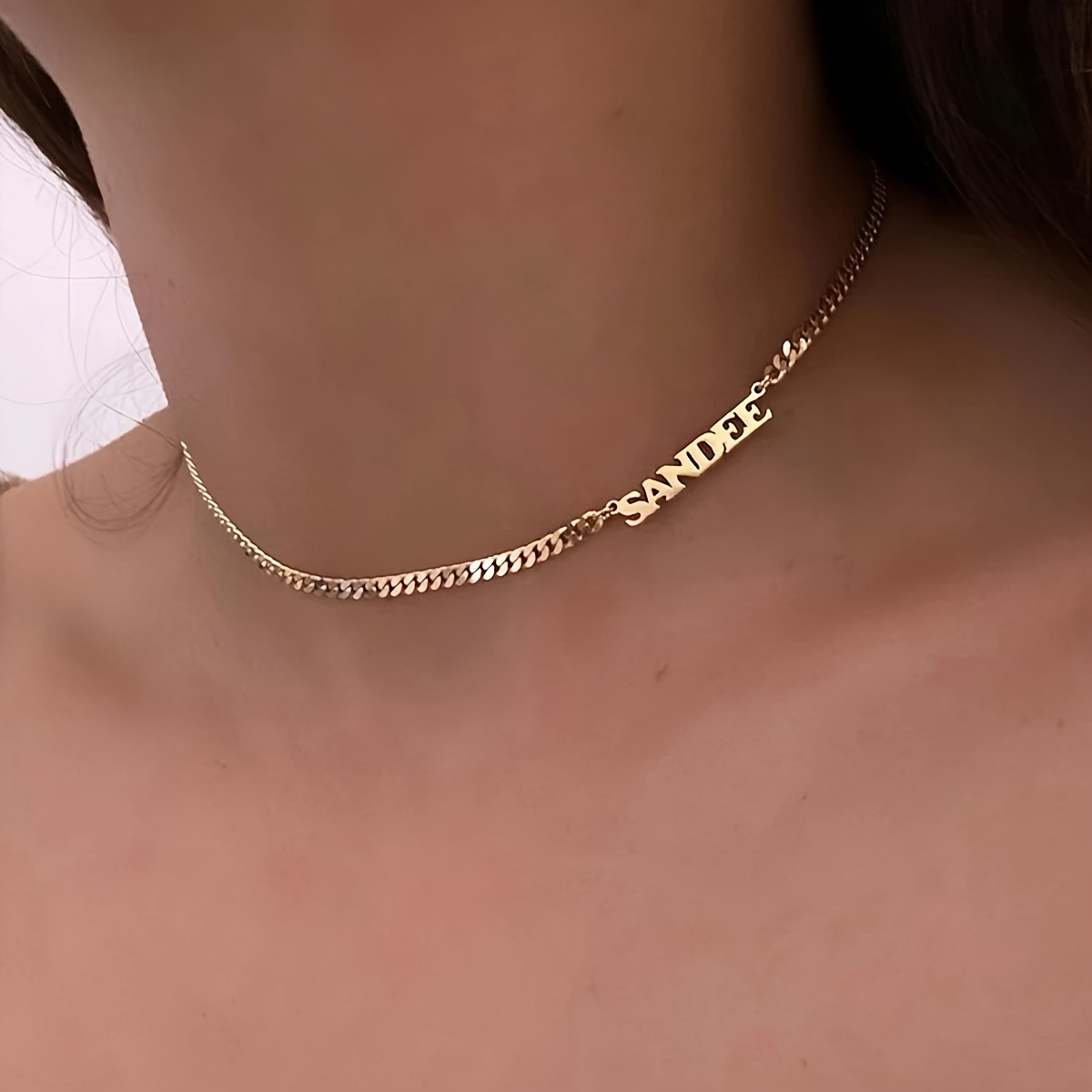 TEMU Custom Name Necklace, Stainless Steel Necklace, Personalized Jewelry Gift, Perfect Gift For Valentine's Day, Christmas, Birthdays And