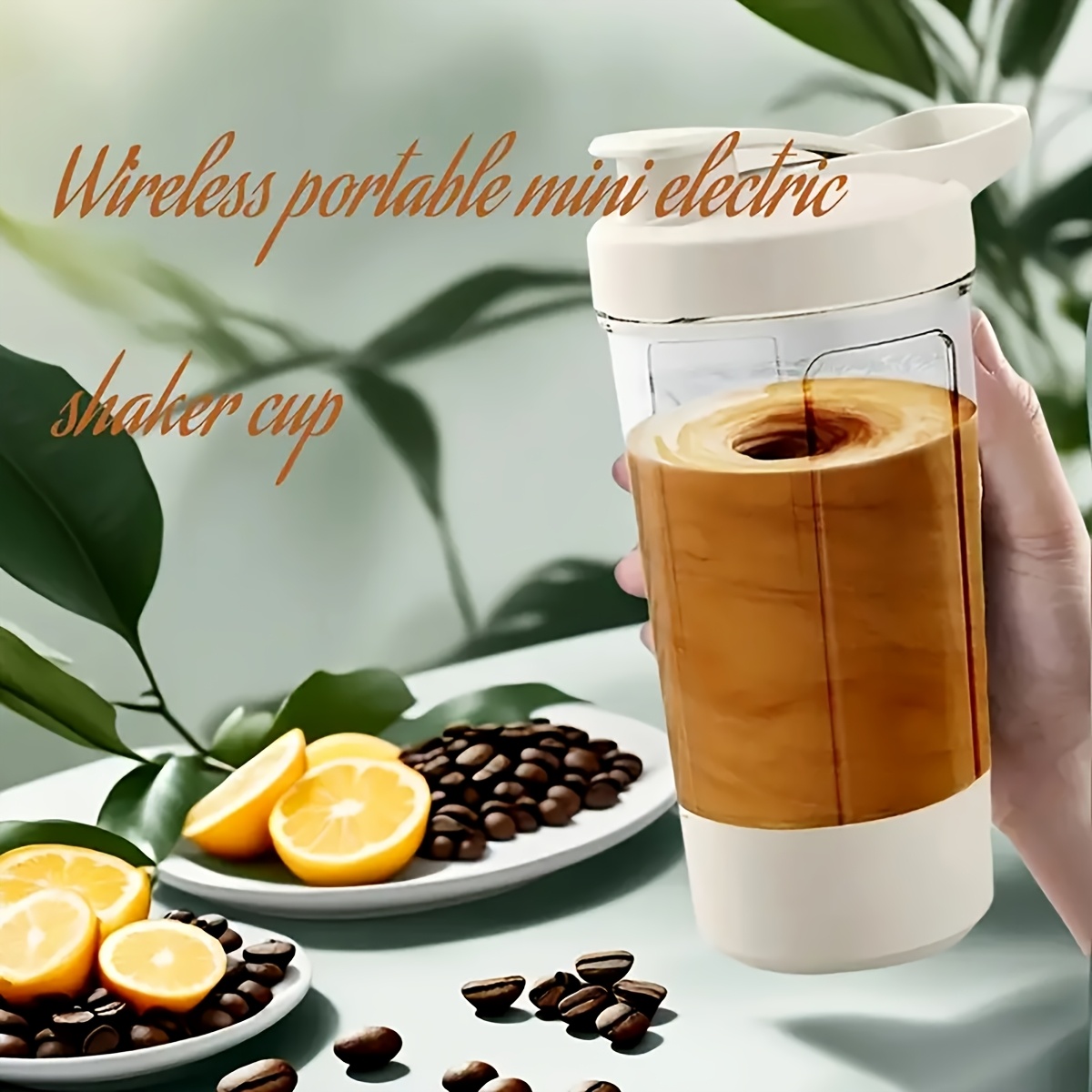 1pc Taza Mezcladora Eléctrica Portátil USB - Operación Automática con Un Toque, Transparente con Marcas de Medición, Mini Batidora de Mano de PP Grado Alimenticio para Leche/Proteínas, Café, Batidos, Mezcla Rápida (USB, No)