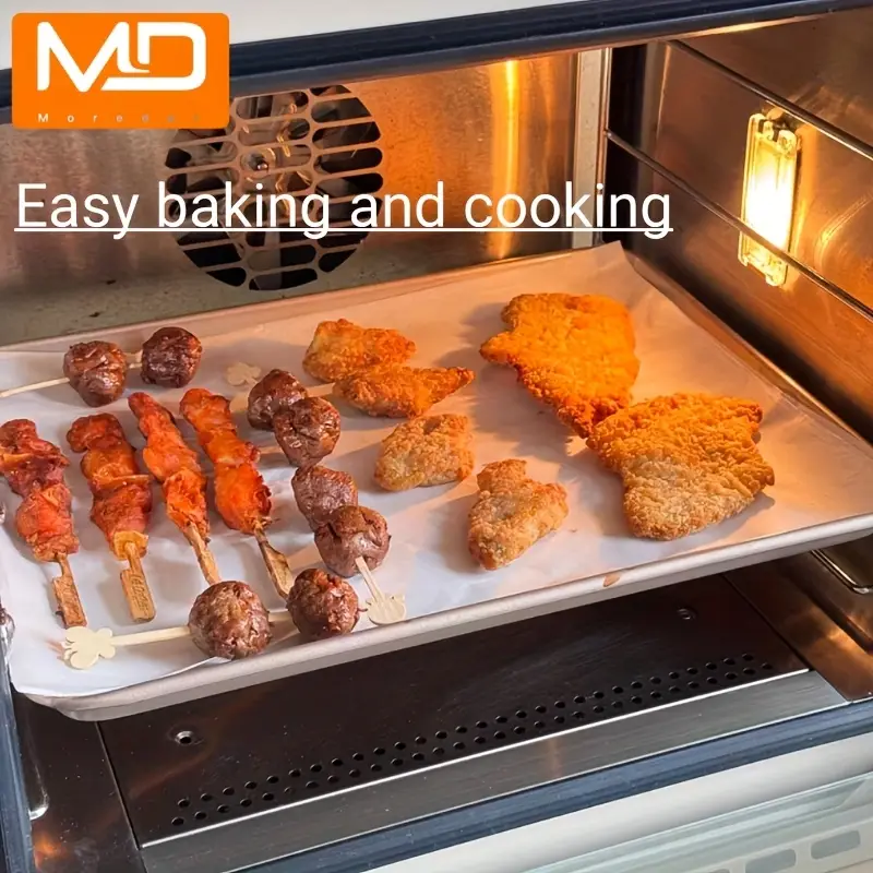 200 100 50 sheets parchment paper baking sheets pre cut non stick unbleached heavy duty baking paper 8 x6 20x15cm fits half sheet pans for baking air fryer grilling steaming oven cooking kitchen essentials product Product details 2