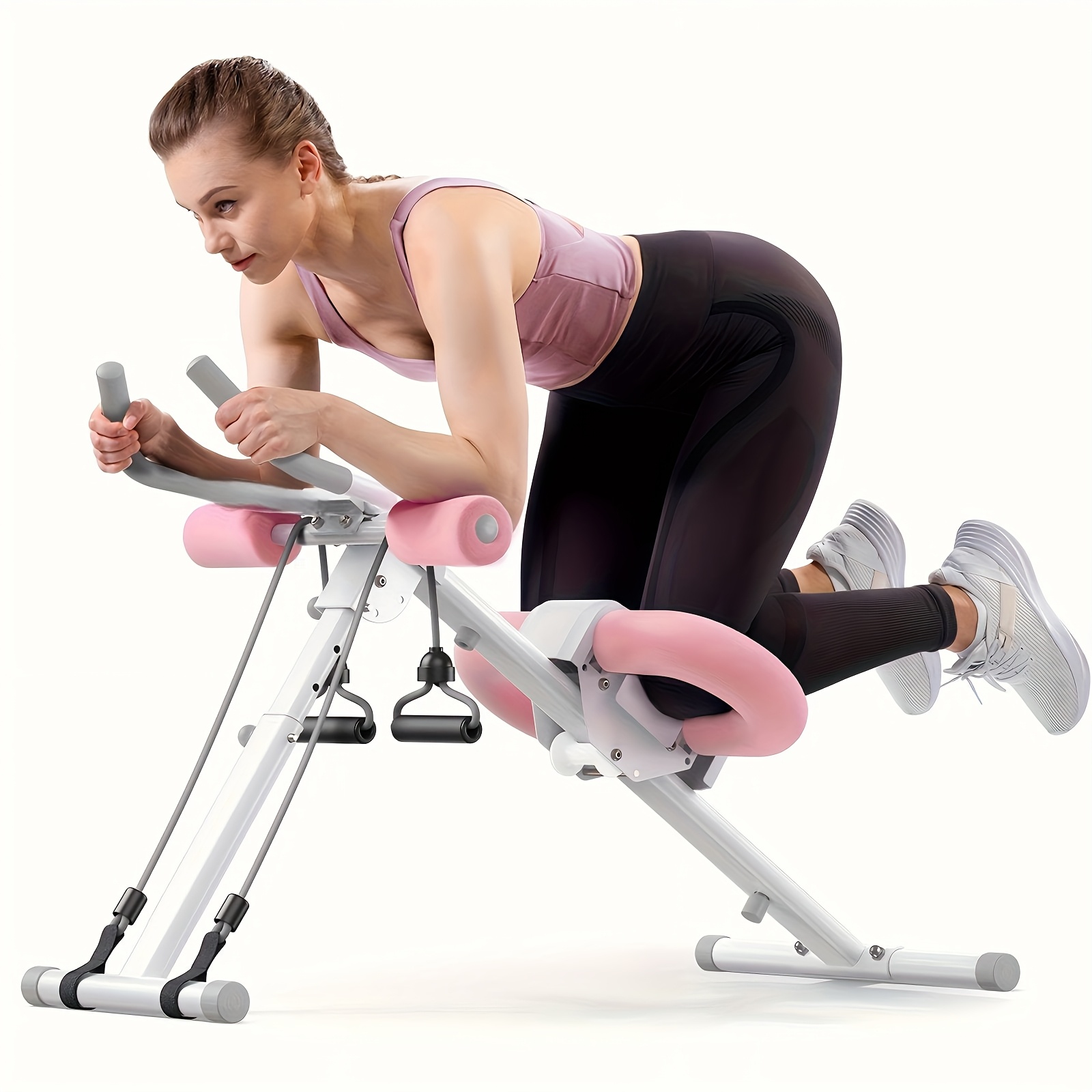 Image of Merach Ab Machine, Ab Workout Equipment, Adjustable Ab Trainer Workout At Home Gym, Foldable, Abdominal Trainer For Stomach Workout, Without Battery