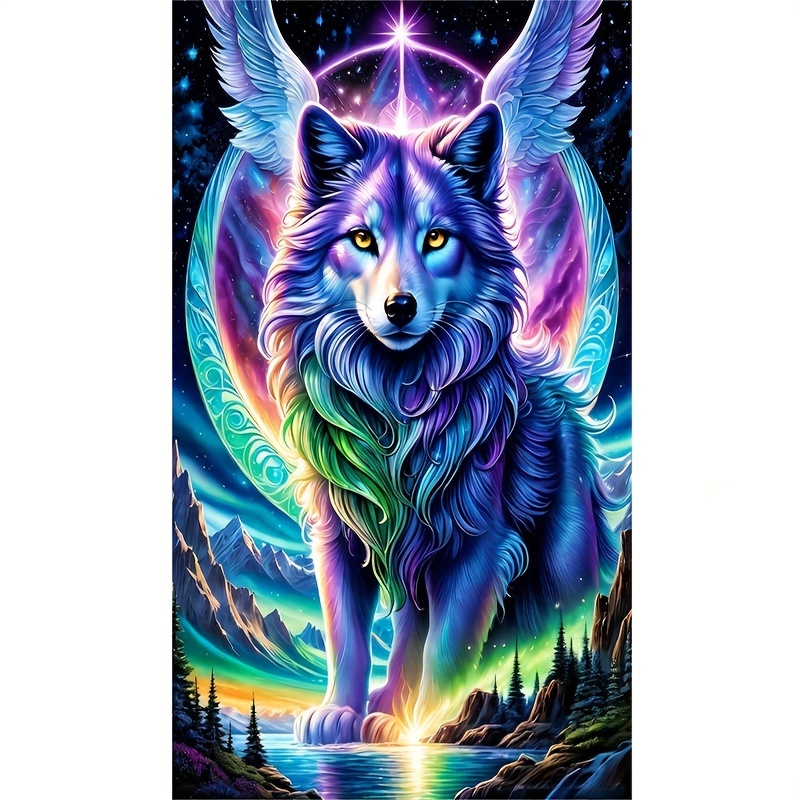 

Wolf 5d Diamond Painting Kit - Full Drill Round Diamond Art For Beginners, Diy Craft & Home Decor, Perfect Gift For Friends And Family