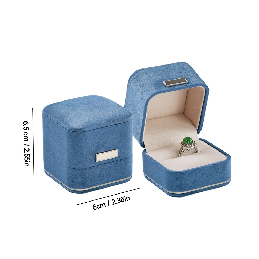 Personalized Luxury Plush Velvet Ring Box