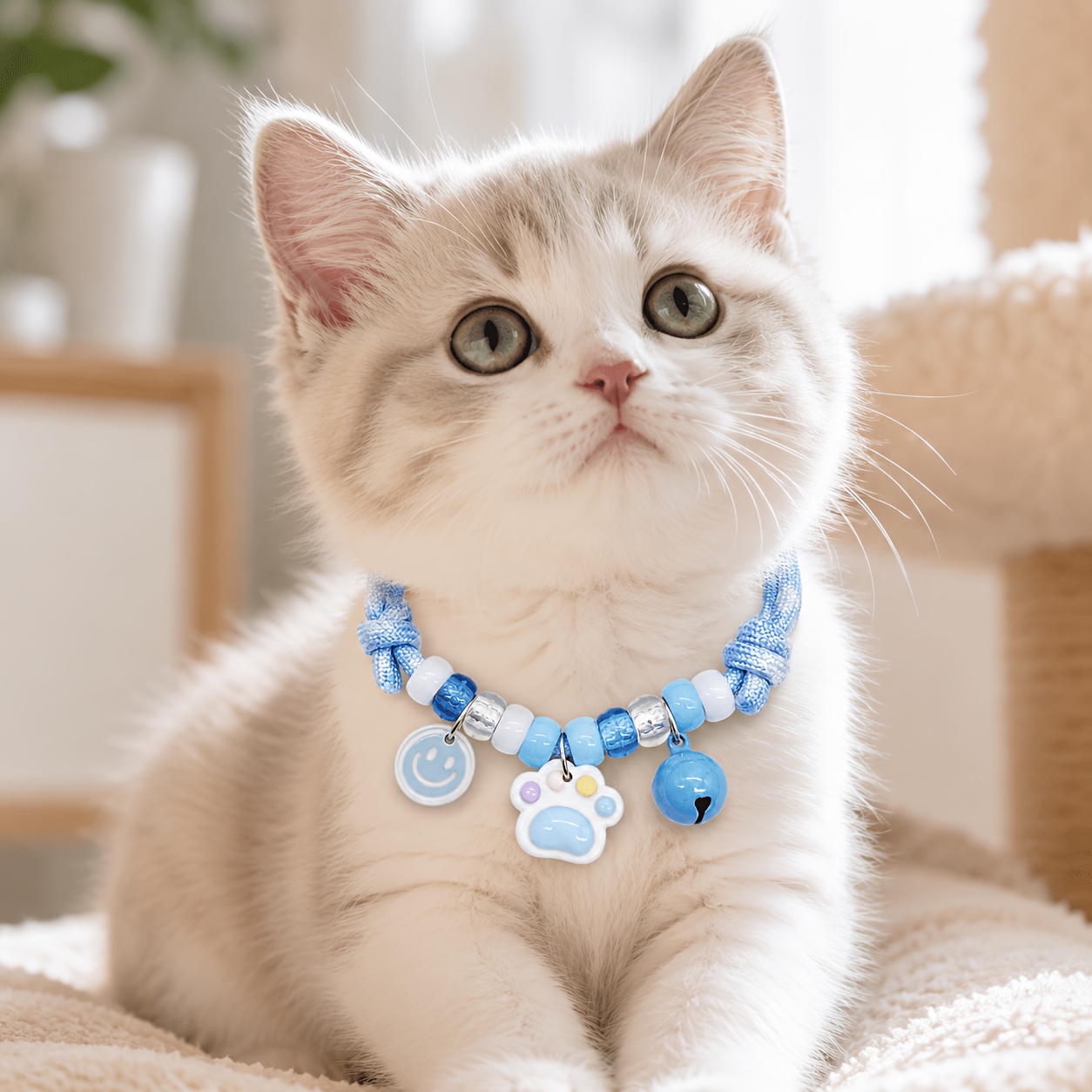 Cute Adjustable Cat Collar with Fruit Pendant