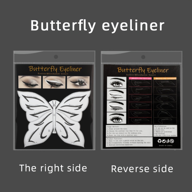 E-shop Schmetterlings-Eyeliner-Sticker - Duftfrei, Keine Batterie Nötig, Einfaches Make-up-Anwendungswerkzeug