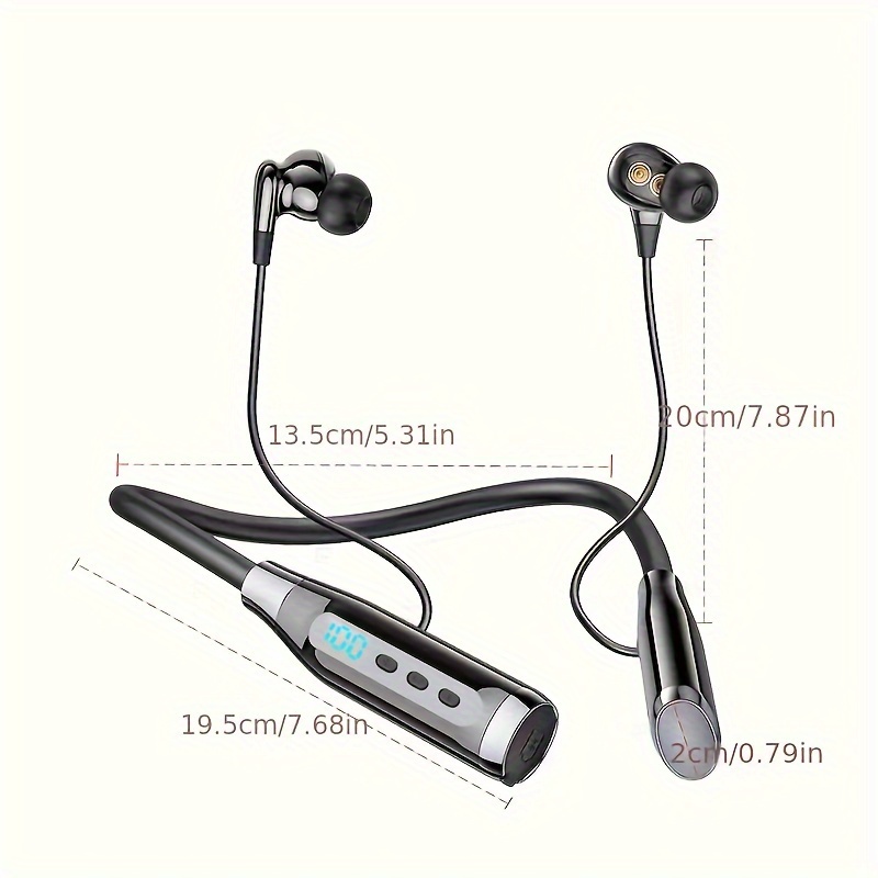 Wireless Neckband Headphones 100h Ultra long Playtime Temu Australia