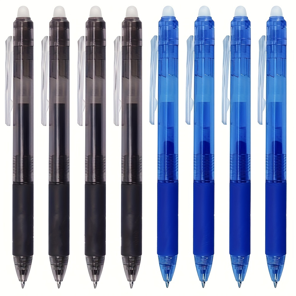 

4pcs Retractable Erasable Gel Pens Clicker Fine Point 0.7mm For Drawing Writing Planner And School Supplies
