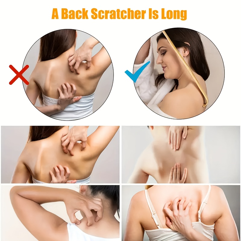 3pcs bamboo back scratcher with long handle ergonomic   massager for   muscle tension portable novelty gift for   holiday gift idea personal care tool   design durable scratching tool Product details 6