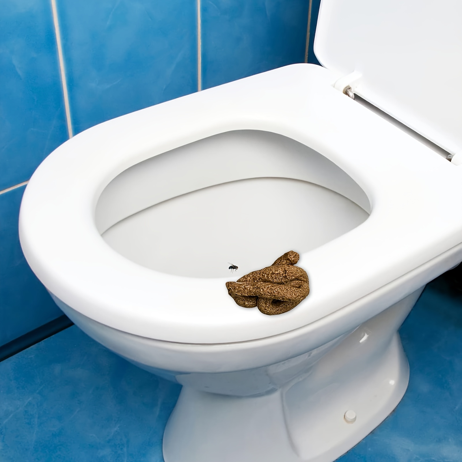Toilet Seat Bathroom Poop Pranks Realistic Poop Toy, Brown Poop