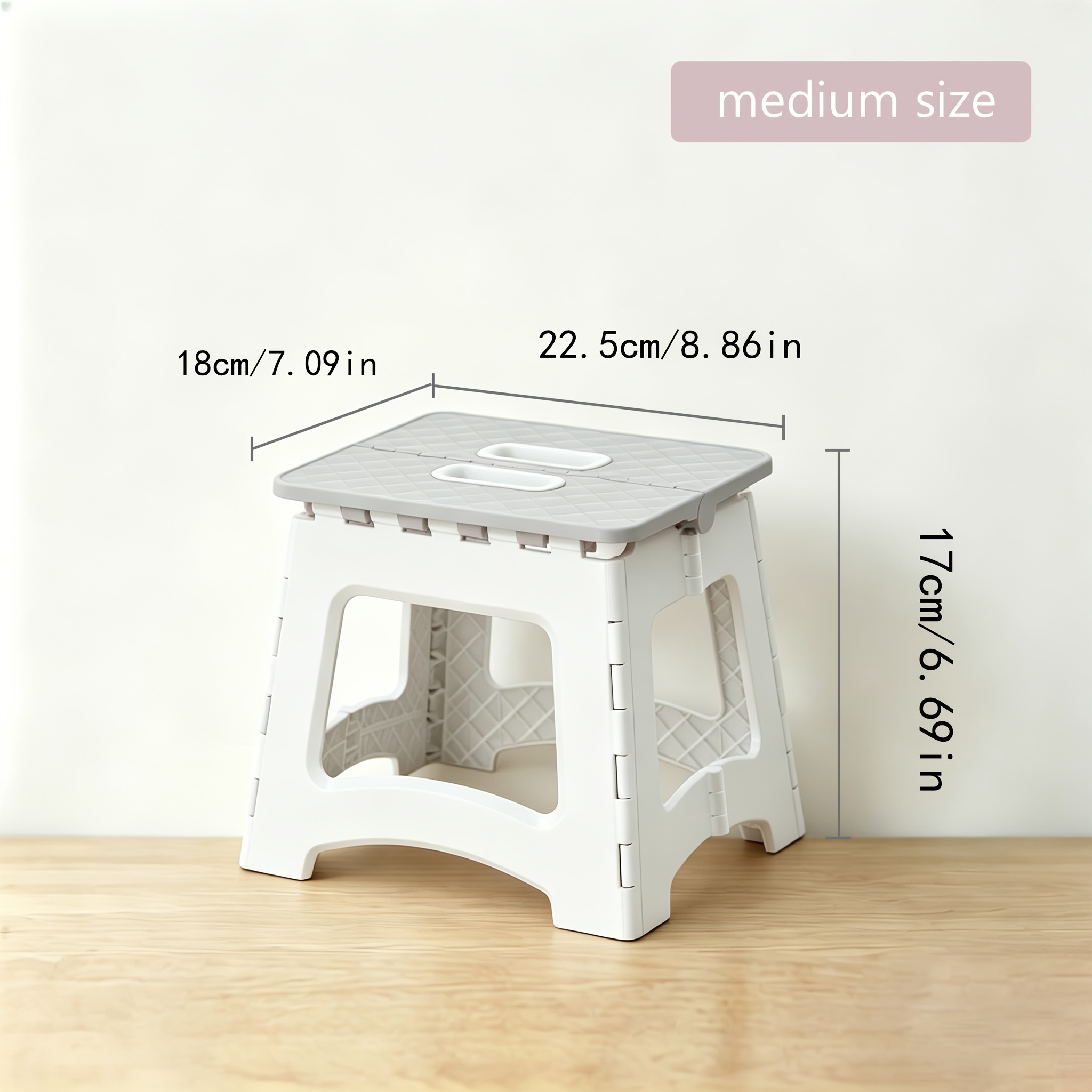 TEMU Portable Heavy-duty Pp Folding Stool- Sturdy And Foldable Mini Chair, Multi-functional Chair Without Metal Frame, Suitable For 10 Occasions,