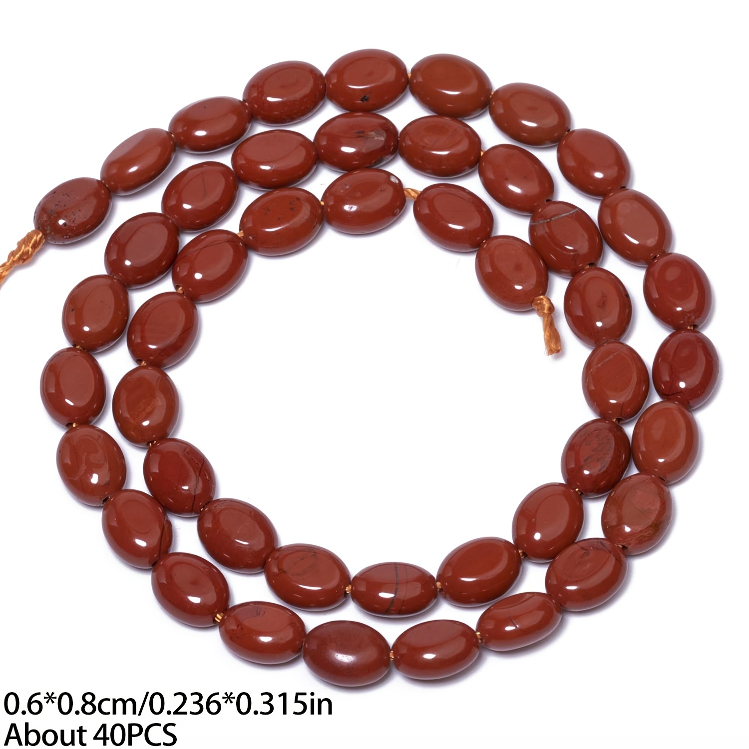 6x8mm Natural Egg Shape Stone Beads for DIY Jewelry Making