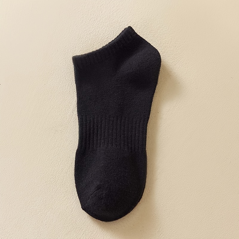10 Pairs of Mixed Color Short Socks - YZ - Pure Black and White Comfortable Spring/Summer Matching Set