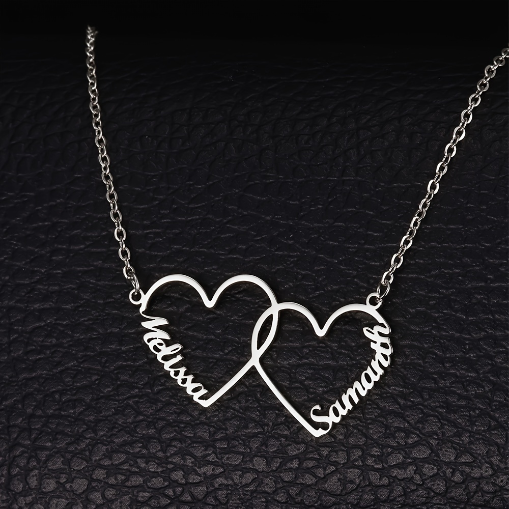 Boho Heart Necklace with Custom Names - Perfect Friend Gift