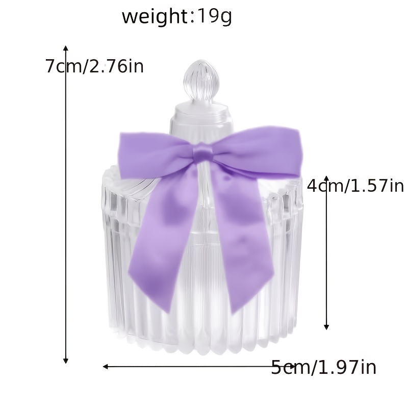 39pcs Purple Striped Transparent Lidded Jewelry Box Set