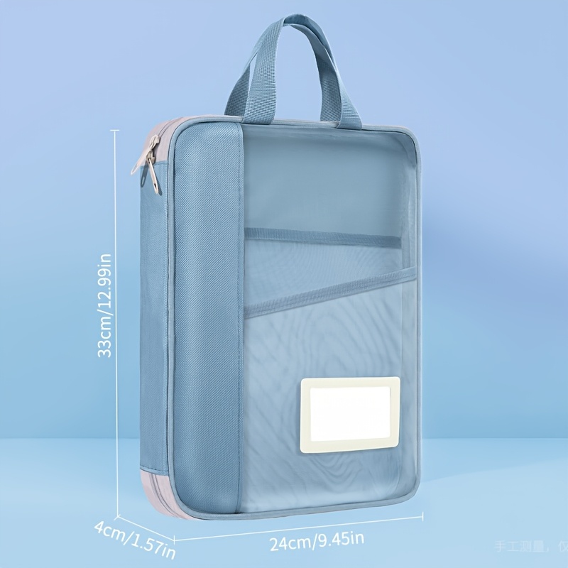 TEMU Top For Back-to-: Large Opening Document Bag - A Practical And Durable Storage Solution, An Essential Organizer For Documents And Small Items.