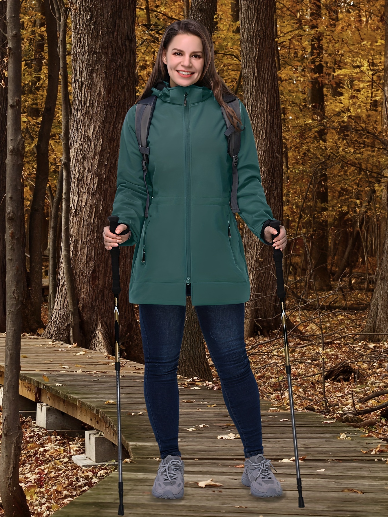 33 000ft womens softshell long jacket hood windproof fleece Temu