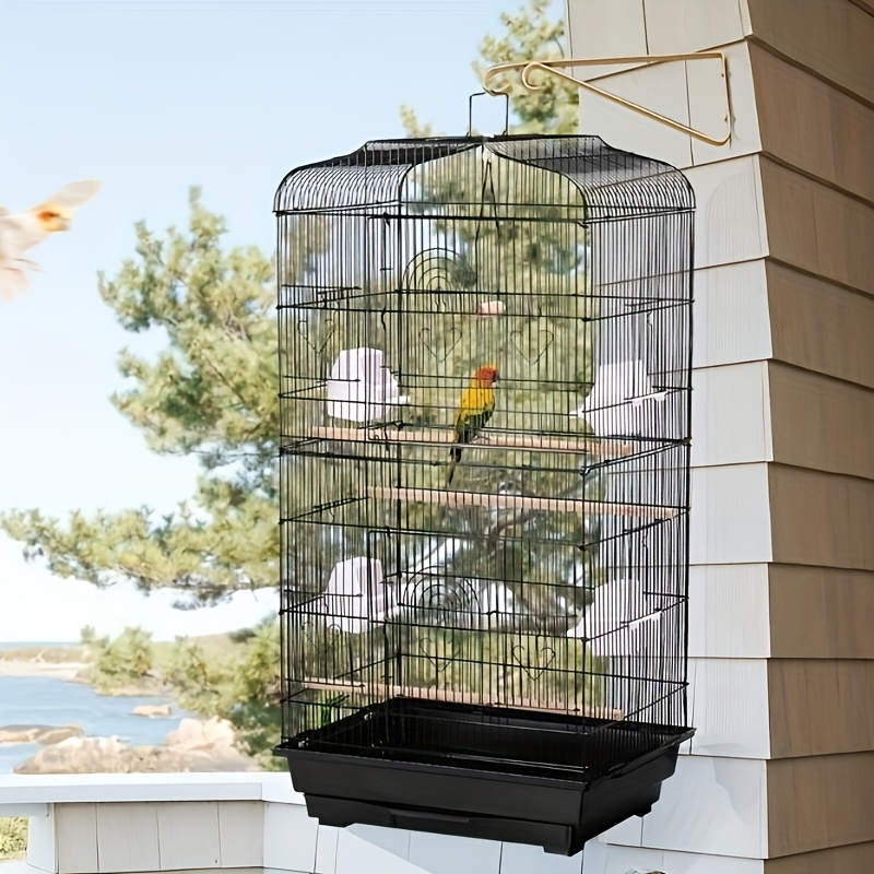 Large Cage 46x36x92cm With & Removable Tray | Space For Medium Parrots (macaws/conures) | Powder Coating & Easy- | Durable Aviary For Apartments"