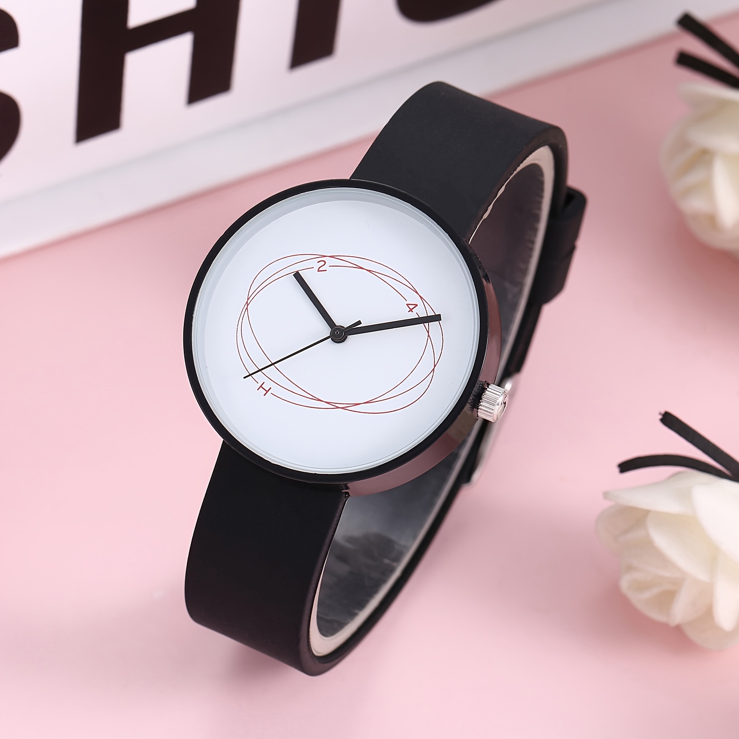 男性や女性 学生向けのシンプルなデザインのシリコンバンドのアナログ腕時計 カジュアルなスクエアクォーツウォッチ - Temu Japan