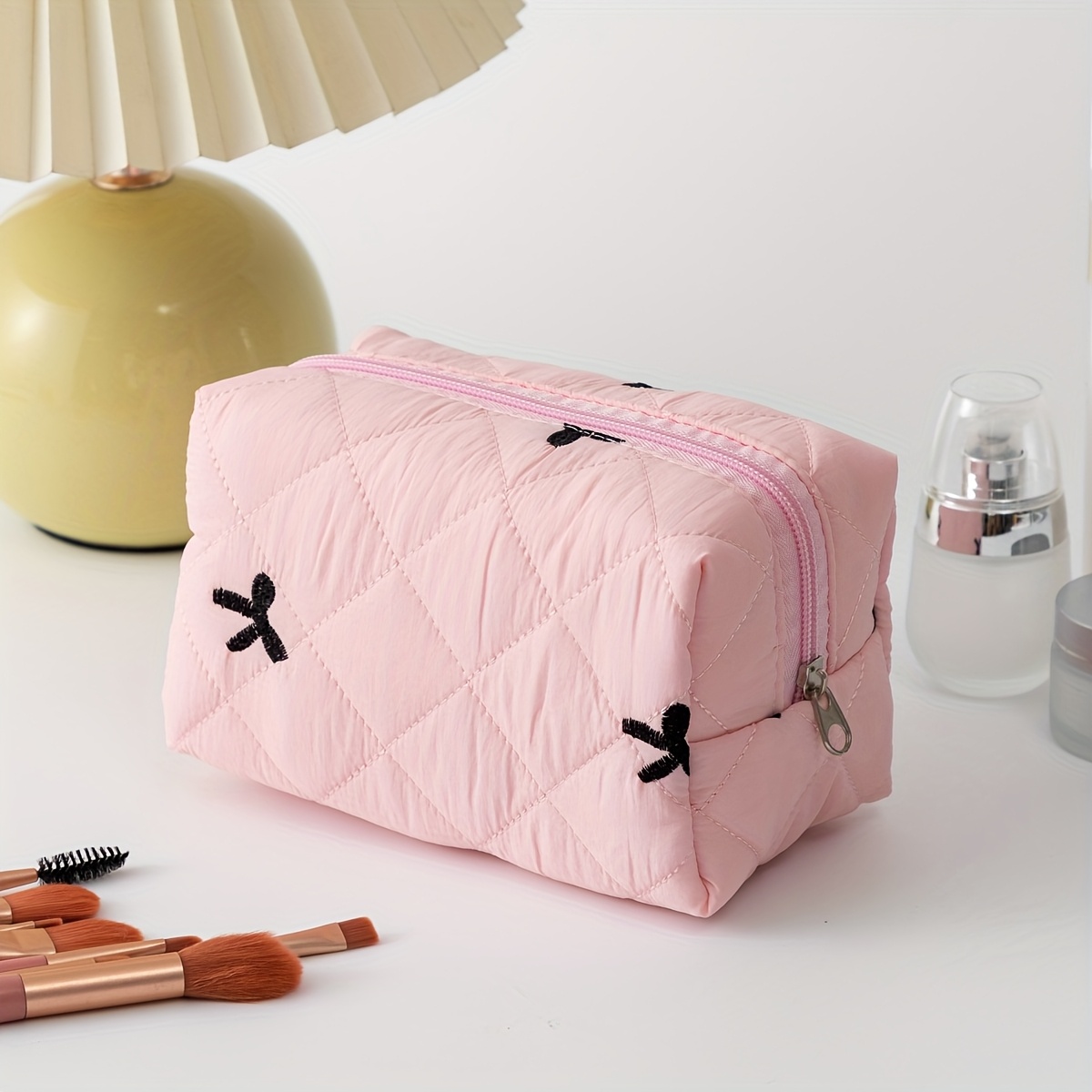 TEMU 1 Kosmetiktasche mit Schmetterlingsmuster, Klassischer Stil, Damen Kosmetiktasche Reisetasche Großes Fassungsvermögen Reise Hautpflege Kosmetik
