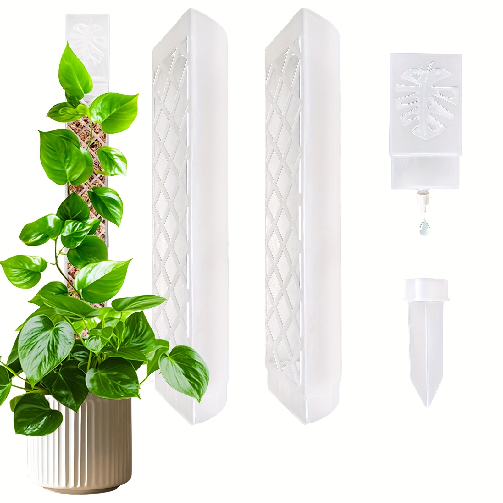D-frmiger Moossttzstab, ideal fr Monstera-Pflanzen, mit  selbstbewssernden Funktionen, inklusive zwei stapelbarer Teile mit einer  kombinierten Hhe von 68,58 cm