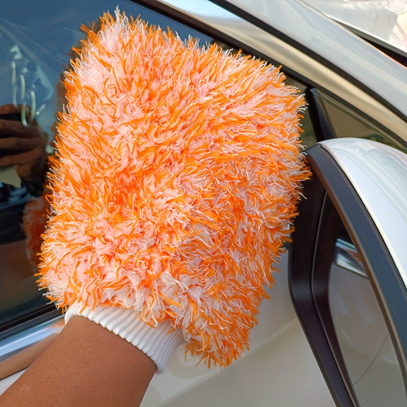 Large Colorful Long Plush Microfiber Coral Car Cleaning Towel, Car Wash Supplies