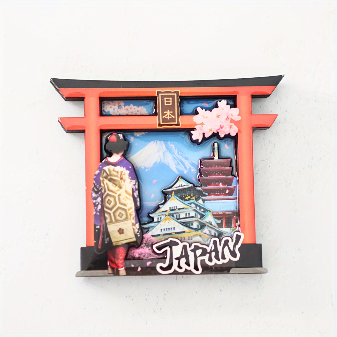 TEMU 1pcjapanese Scenery Refrigerator Sticker, Japanese Torii Refrigerator Sticker, Cherry Refrigerator Sticker, Japanese Koi Refrigerator Sticker,