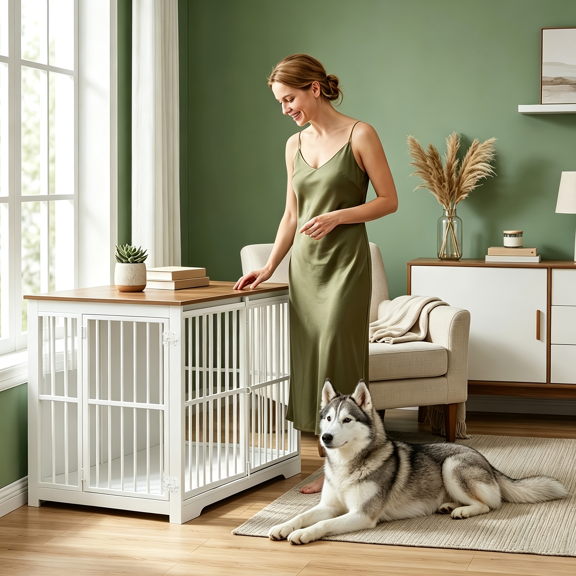 Image of Xl Size Pet Furniture For Large Dogs, 111cm Scientific , Integrated Home , 66 X 111 X 82 Cm